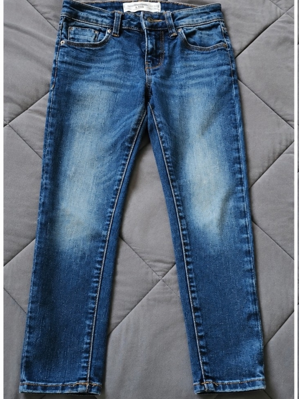 Zara Girls Blue Washed Slim Jeans